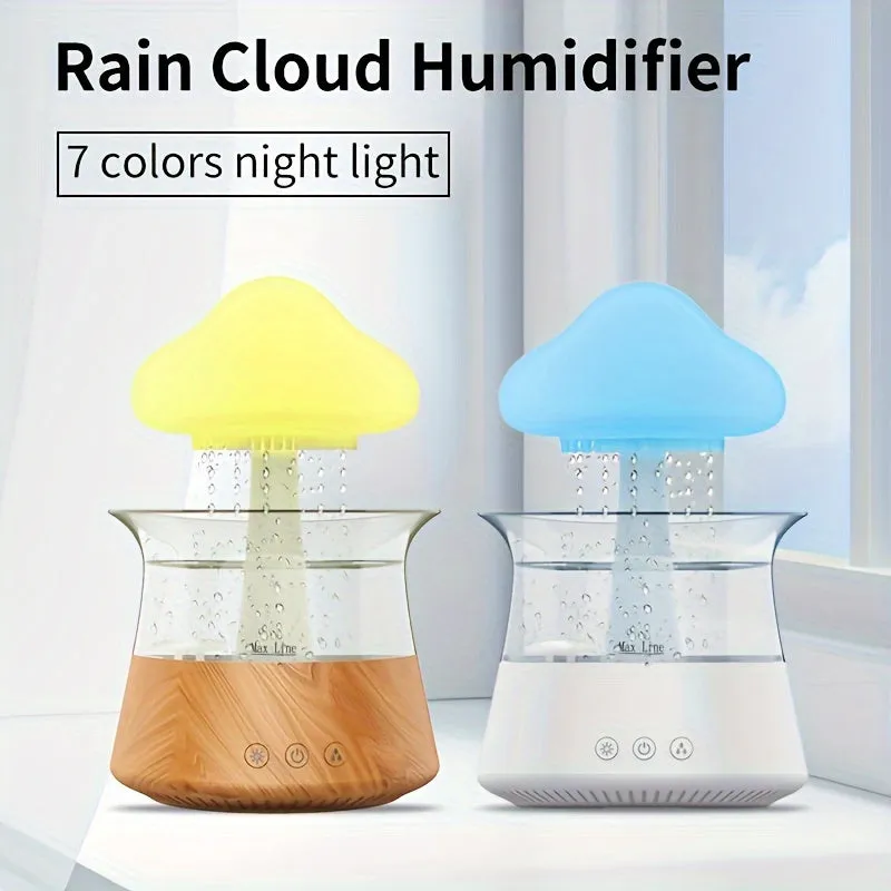 300ml Baby Room Humidifier Raindrop Mushroom Design Cold Mist