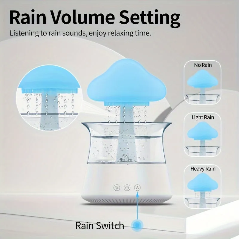 300ml Baby Room Humidifier Raindrop Mushroom Design Cold Mist