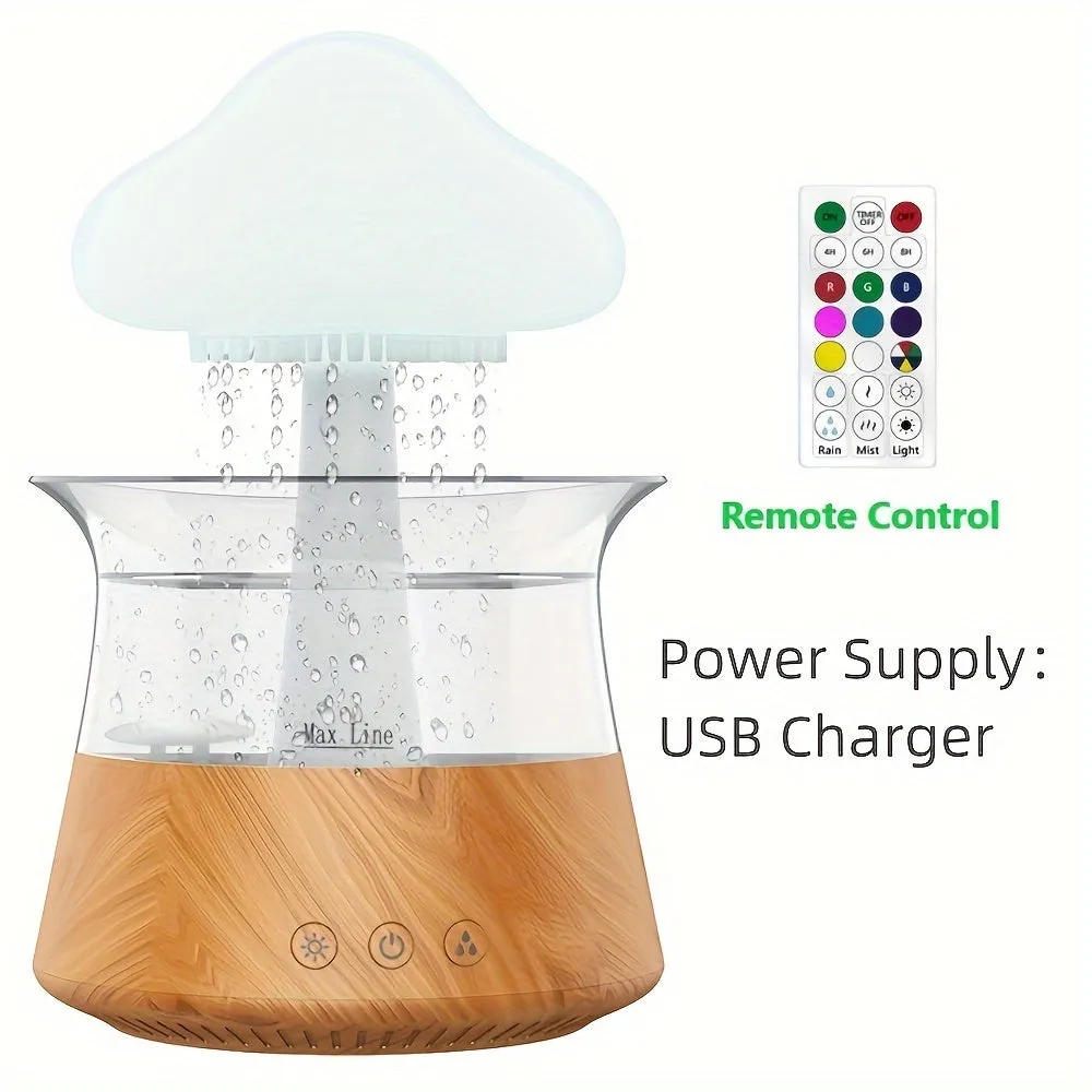 300ml Baby Room Humidifier Raindrop Mushroom Design Cold Mist