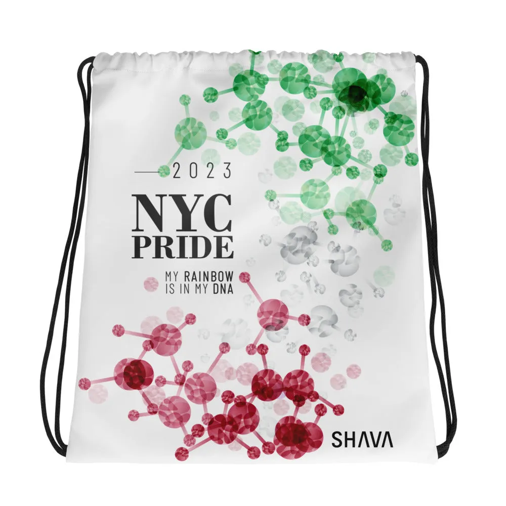 Abrosexual Flag All-Over Print Drawstring Bag NYC Pride - My Rainbow Is In My DNA