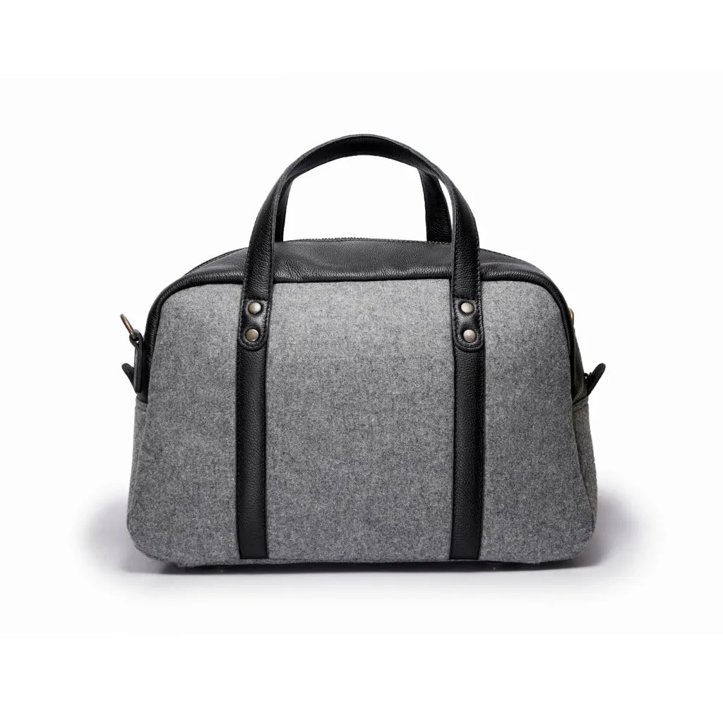 Albatross Weekender - Gray Felt | Black Leather