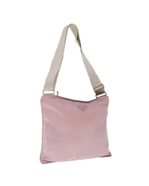 Authentic Pink Nylon Shoulder Bag by Prada