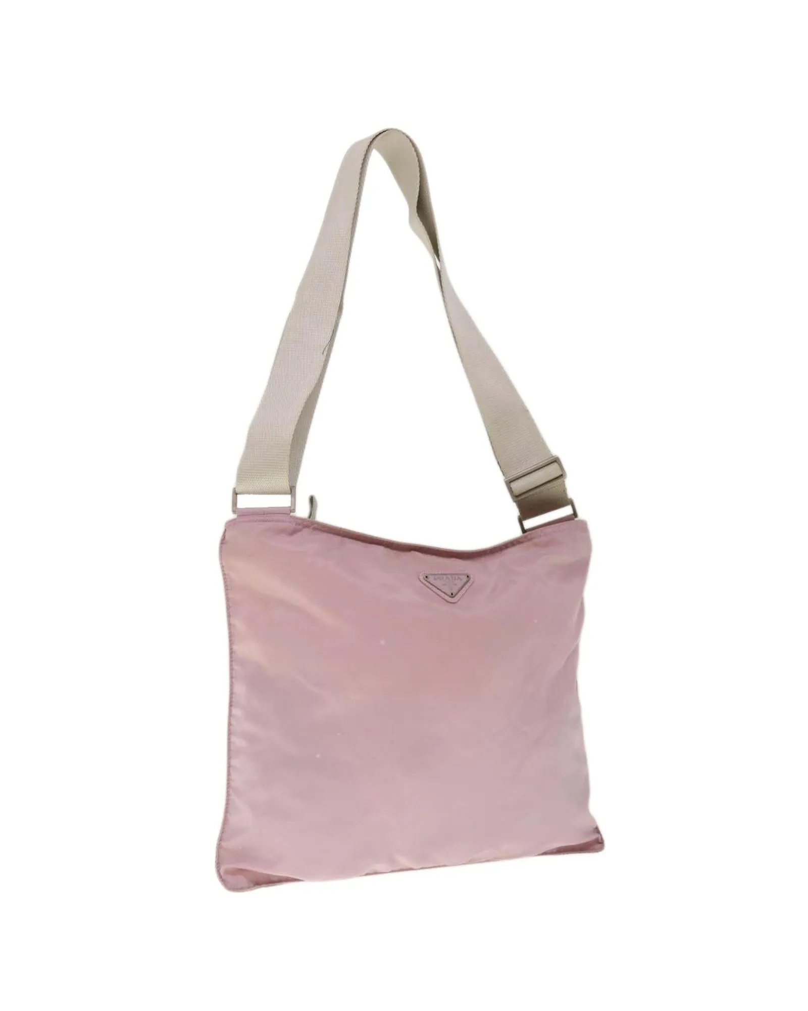 Authentic Pink Nylon Shoulder Bag by Prada