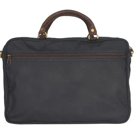 Barbour 4L wax leather briefcase, navy