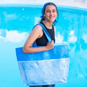 Blue Transparent Big Bag