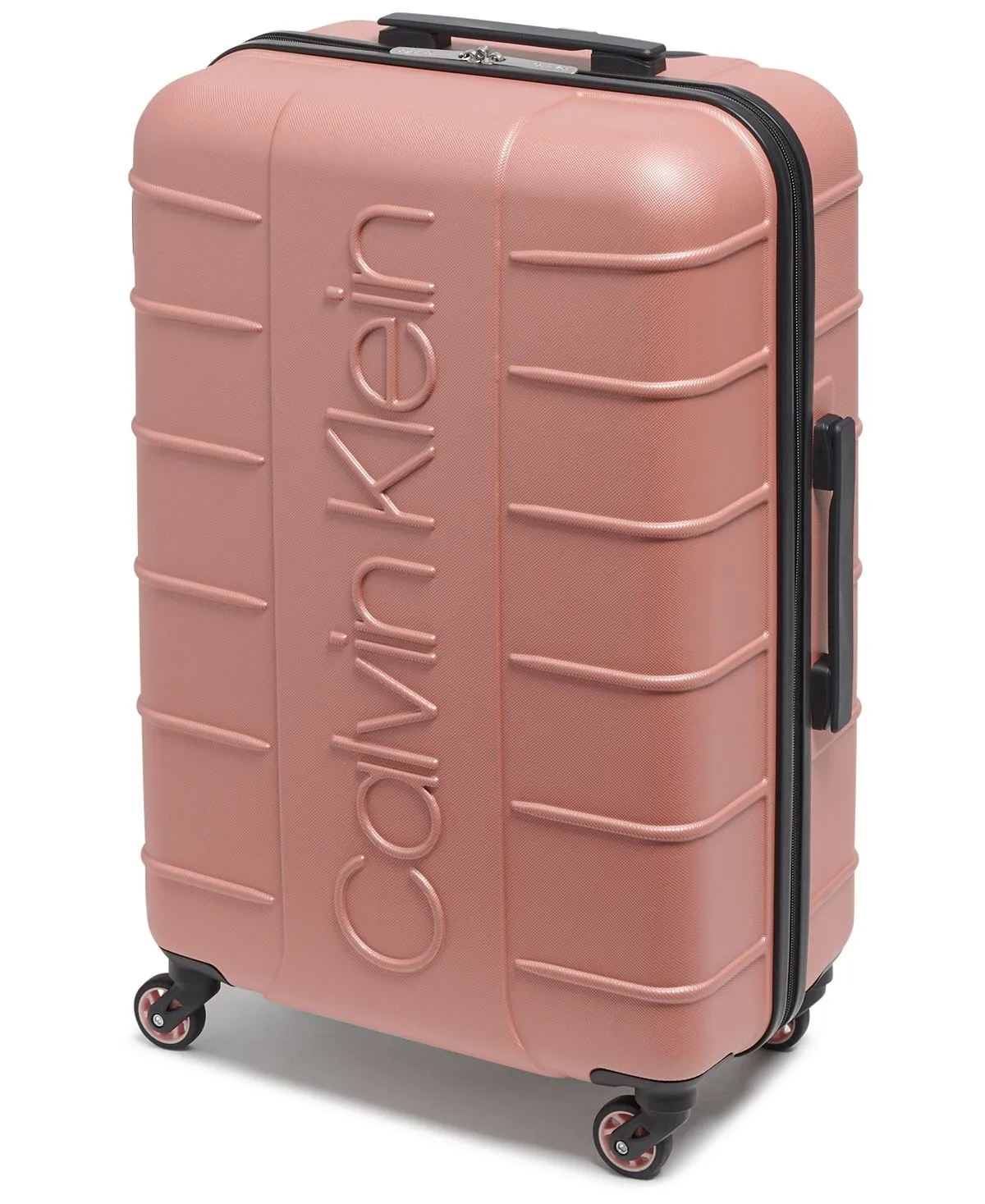 bowery hard side suitcase set, 3 piece Calvin Klein, rose gold