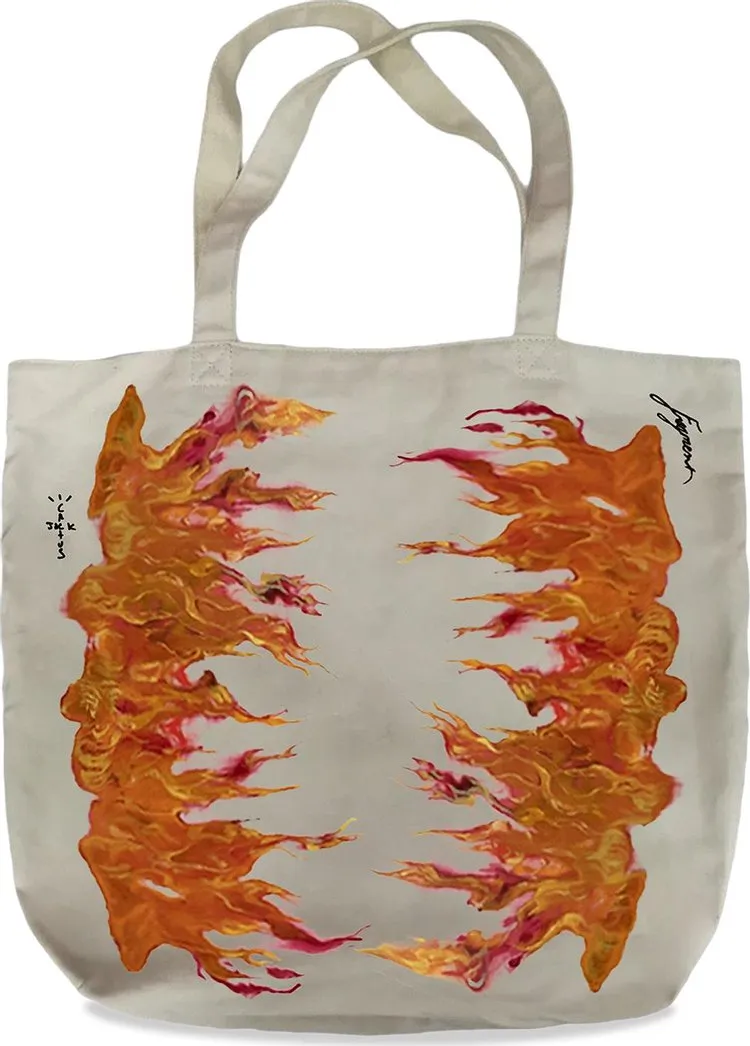 Cactus Jack by Travis Scott For Fragment Flames Tote White