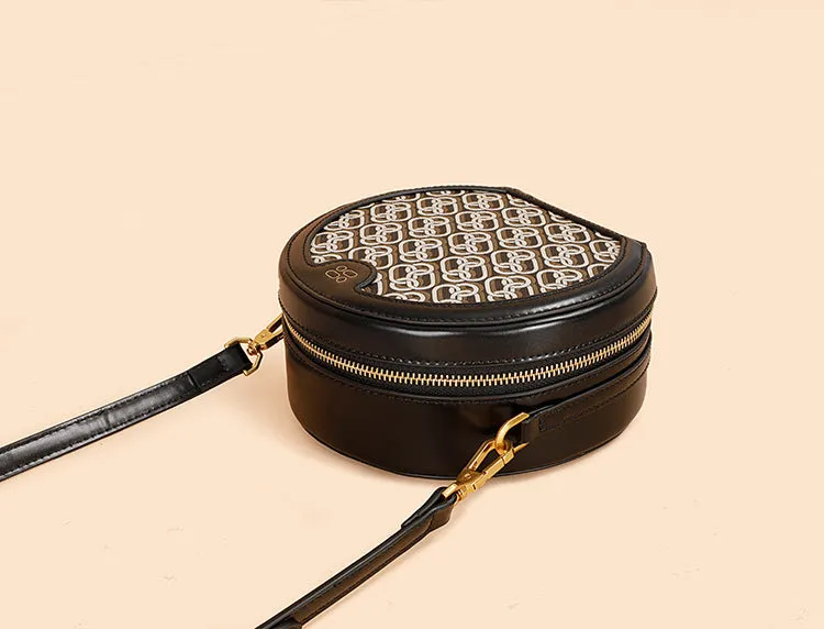 Chic Round: Presbyopic Korean Style High Sense Niche Phone Crossbody Shoulder Bag