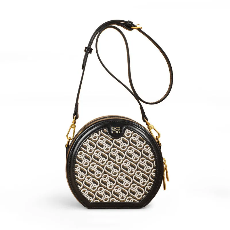 Chic Round: Presbyopic Korean Style High Sense Niche Phone Crossbody Shoulder Bag