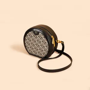 Chic Round: Presbyopic Korean Style High Sense Niche Phone Crossbody Shoulder Bag