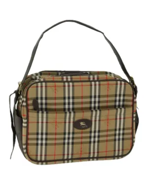 Classic Checkered Canvas Shoulder Bag