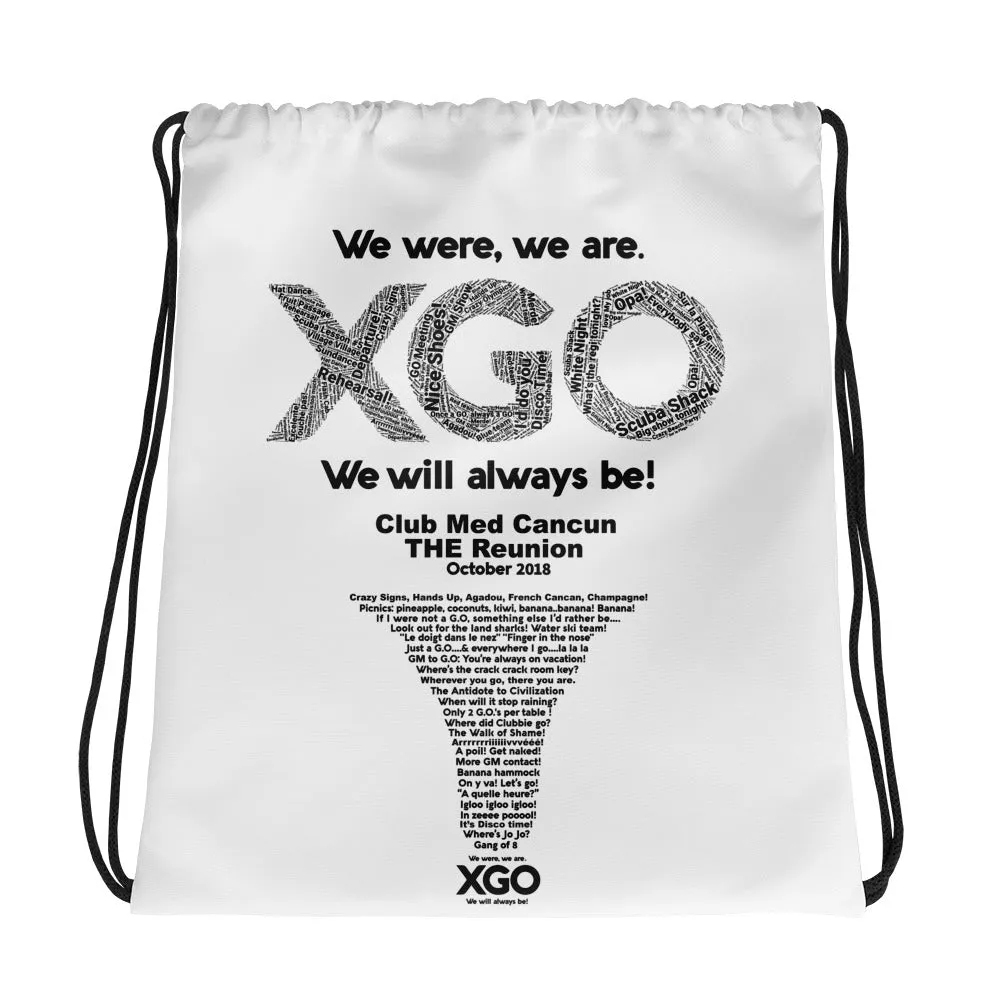 Club Med Cancun Reunion Drawstring bag For the Beach or Storage for all of your keepsakes!