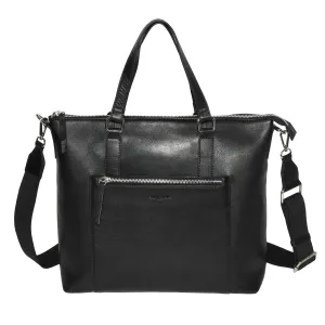 Club Rochelier Large Leather Crossbody Business Tote Bag