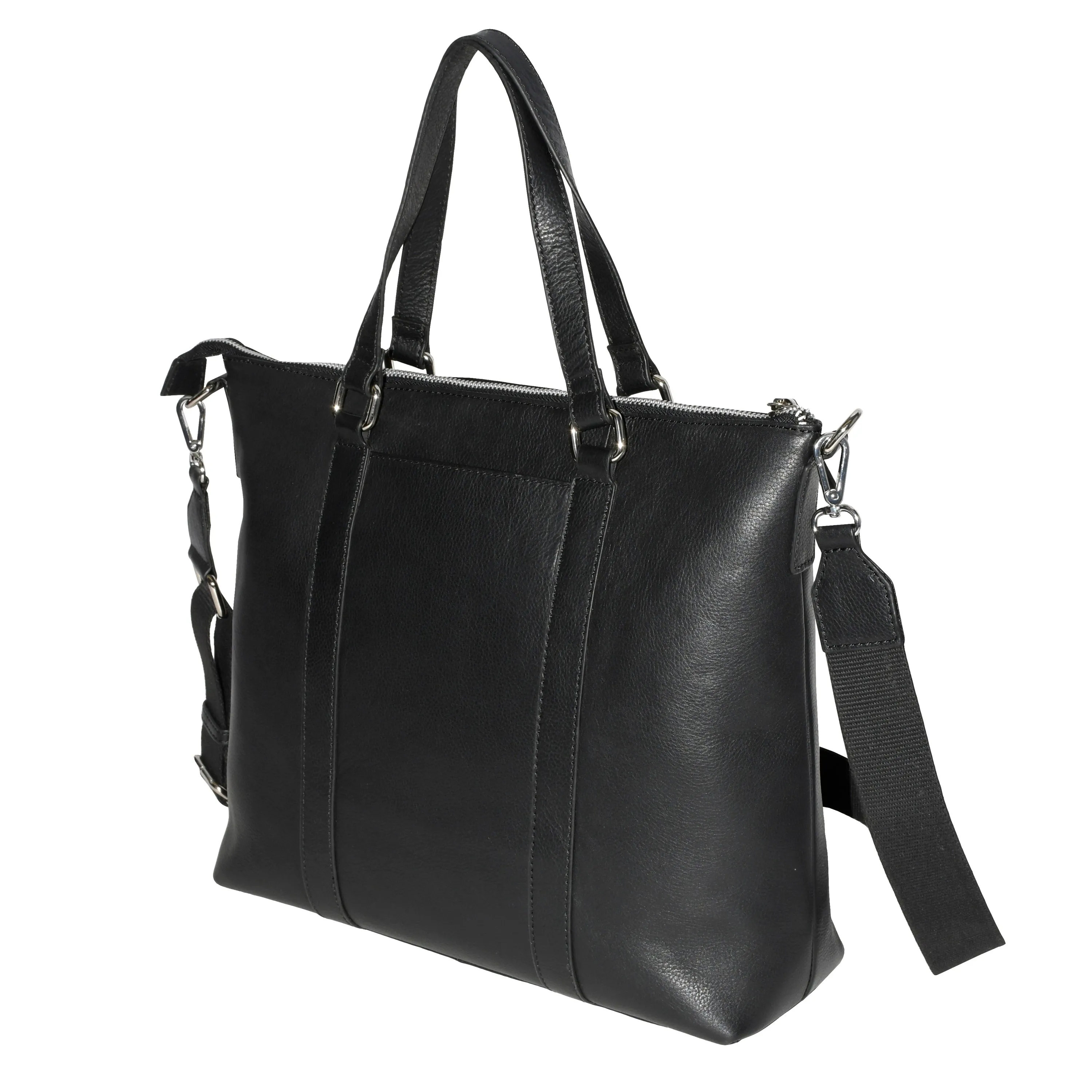 Club Rochelier Large Leather Crossbody Business Tote Bag