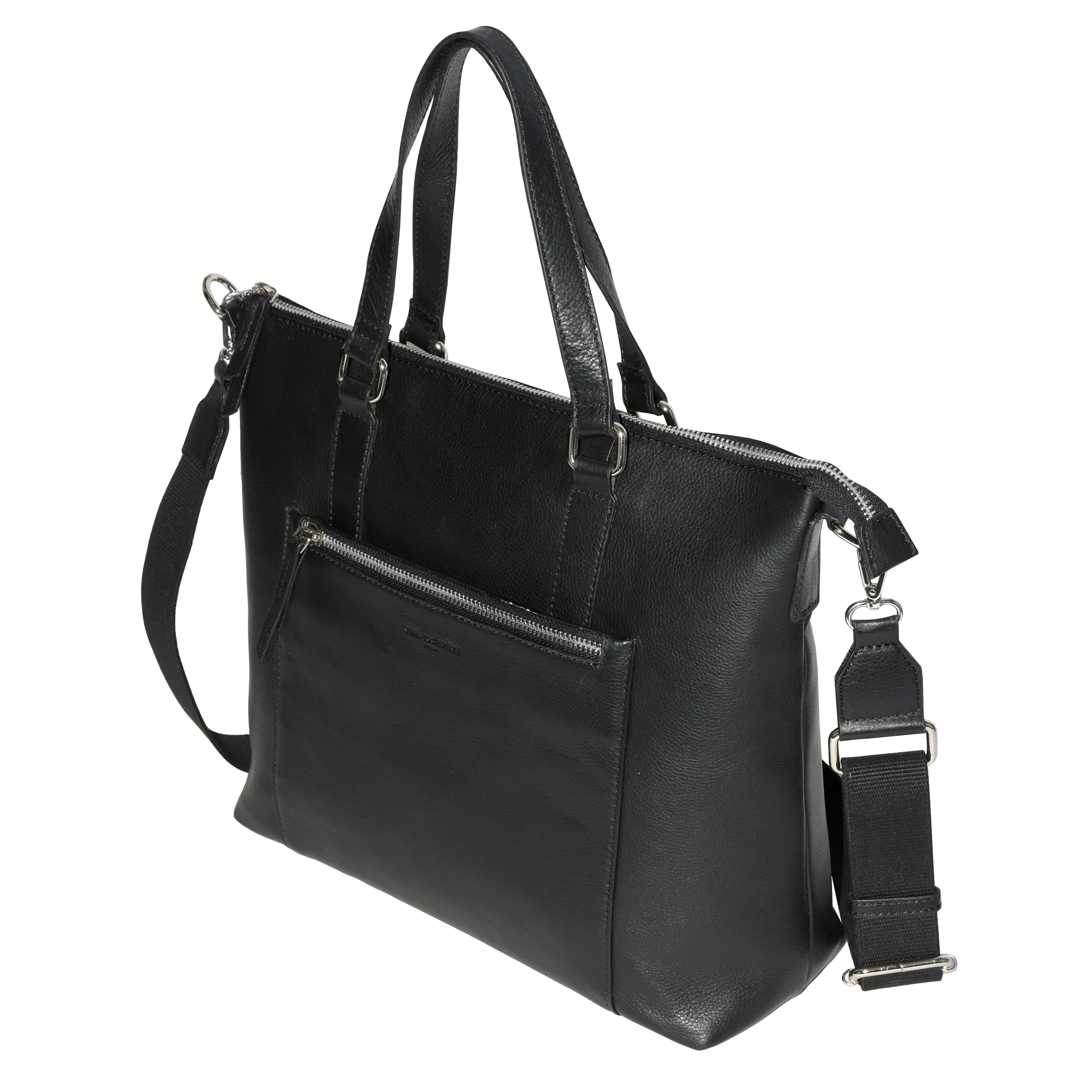 Club Rochelier Large Leather Crossbody Business Tote Bag