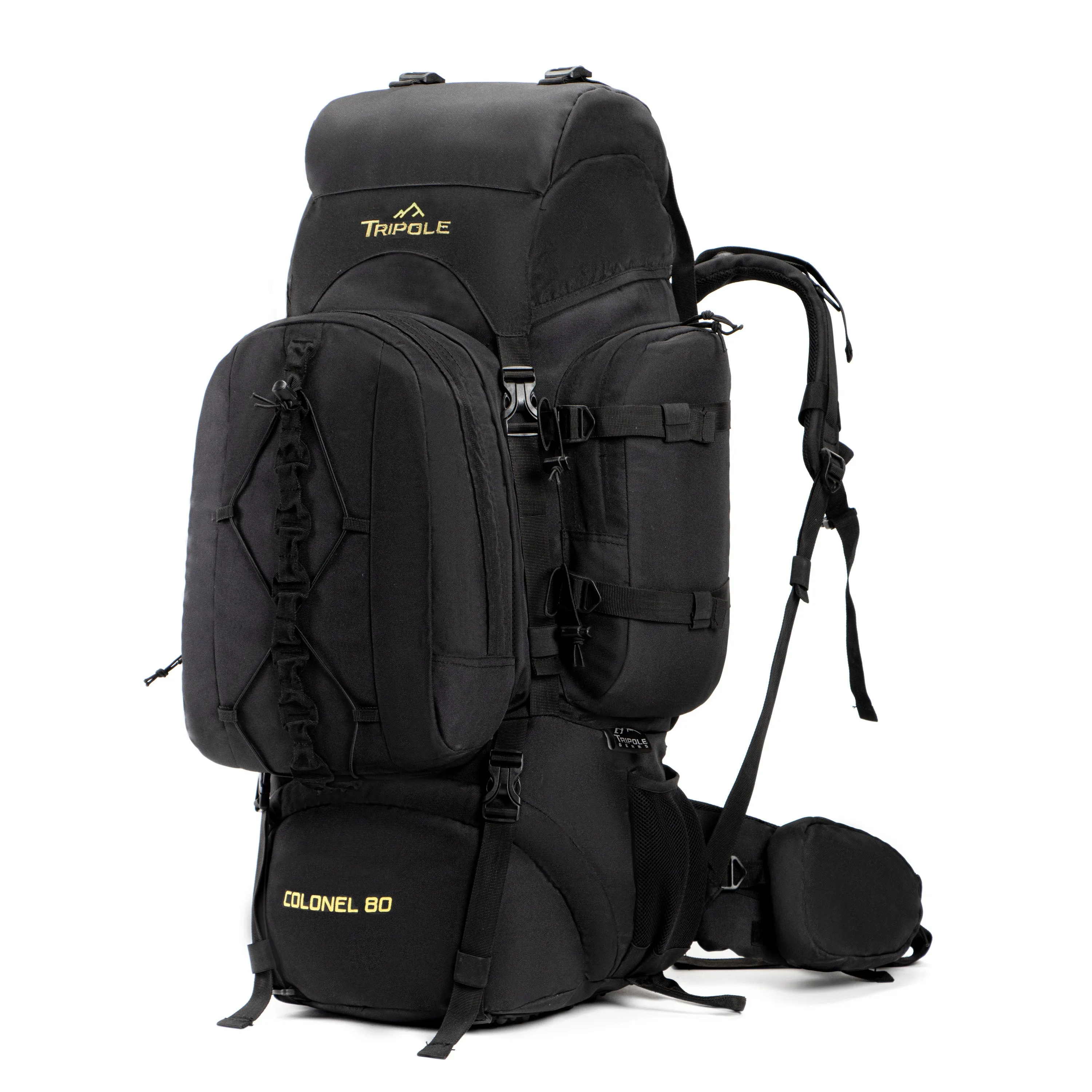 Colonel Series 80 Litre Rucksack   Detachable Day Pack & Rain Cover | Black