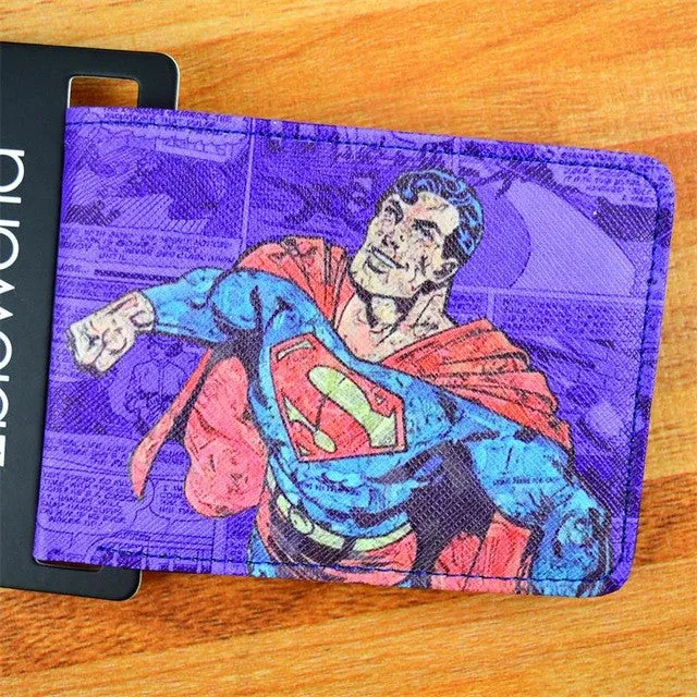 COMICS DC MARVEL THE AVENGERS HULK/IRON MAN THOR/CAPTAIN AMERICA/SUPERMAN PURSE LOGO CREDIT OYSTER LICENSE CARD HOLDER WALLET