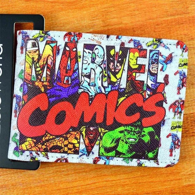 COMICS DC MARVEL THE AVENGERS HULK/IRON MAN THOR/CAPTAIN AMERICA/SUPERMAN PURSE LOGO CREDIT OYSTER LICENSE CARD HOLDER WALLET