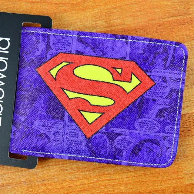 COMICS DC MARVEL THE AVENGERS HULK/IRON MAN THOR/CAPTAIN AMERICA/SUPERMAN PURSE LOGO CREDIT OYSTER LICENSE CARD HOLDER WALLET