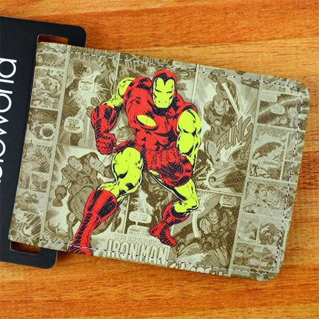 COMICS DC MARVEL THE AVENGERS HULK/IRON MAN THOR/CAPTAIN AMERICA/SUPERMAN PURSE LOGO CREDIT OYSTER LICENSE CARD HOLDER WALLET