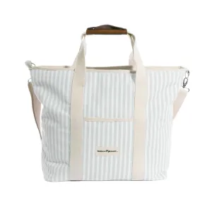 Cooler Tote Bag Sage Stripe