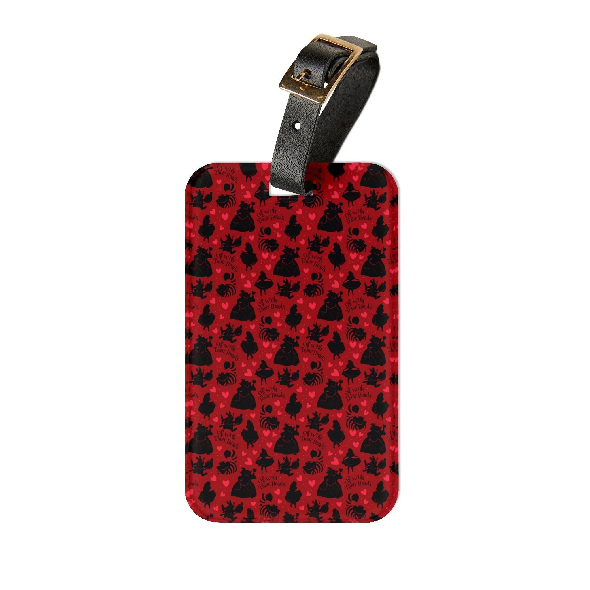 Disney Alice In Wonderland Queen Of Hearts Off With Their Headsd Luggage Tag