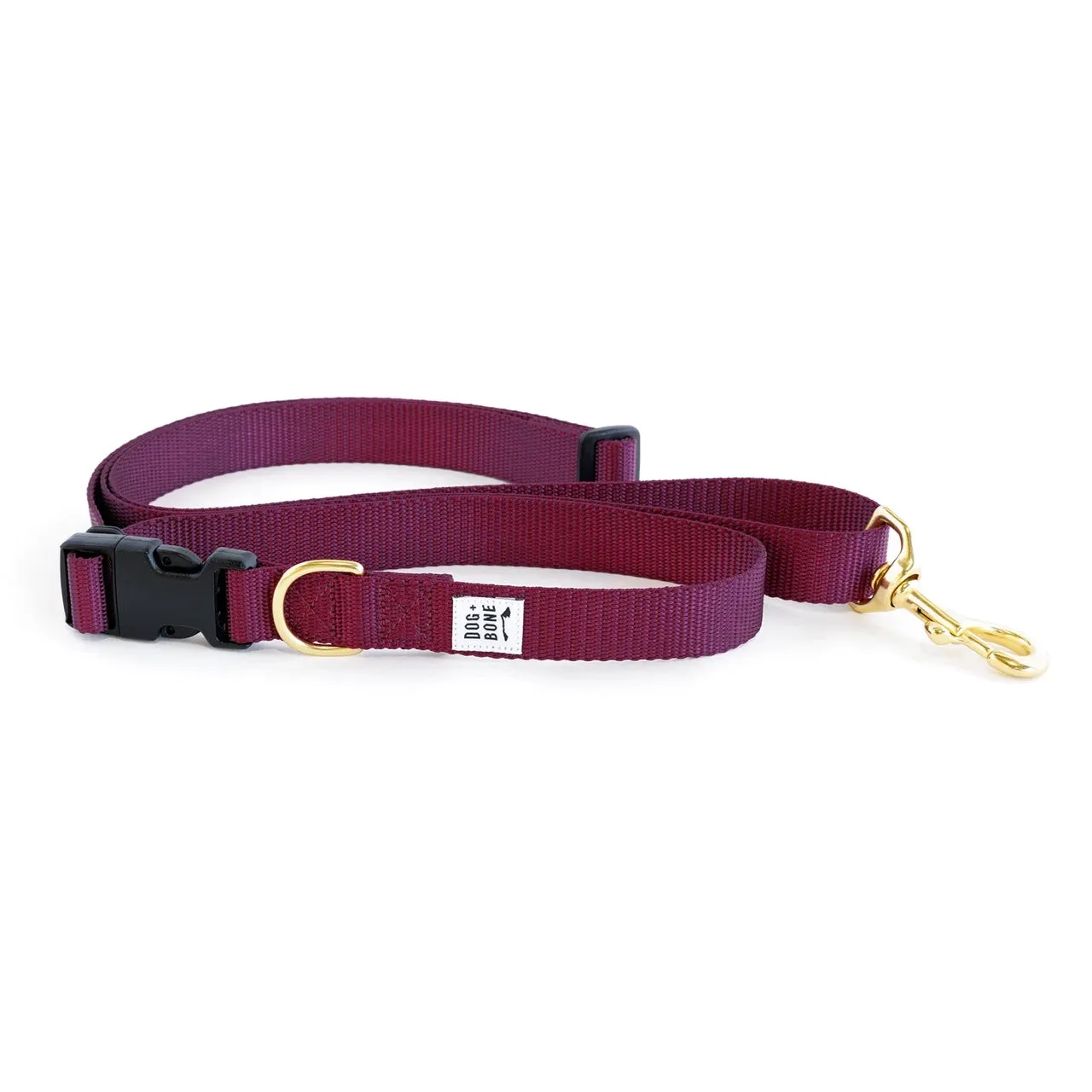 Dog Bone Adjustable Leash 3-6ft, Hand Held/ Hands Free, Purple