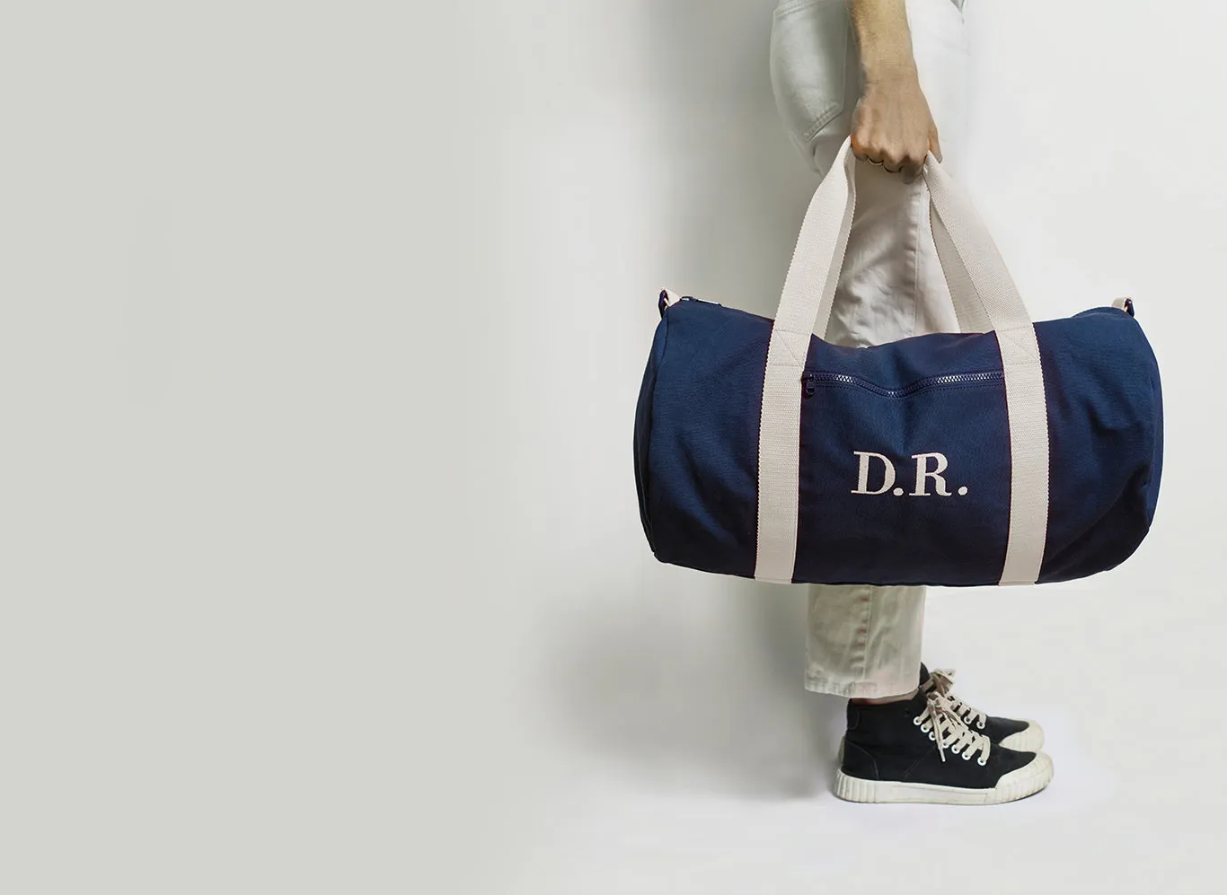 Duffle Bag - Navy / Cream