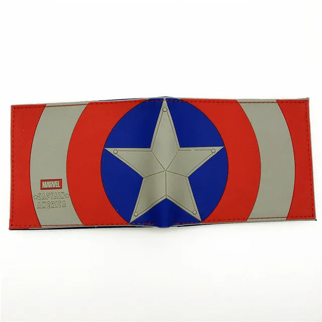 Free Shipping Comics the Heros Iron Man Thor/Captain America/Star Wars 3D Purse Logo Credit Card Holder Cartoon Wallet