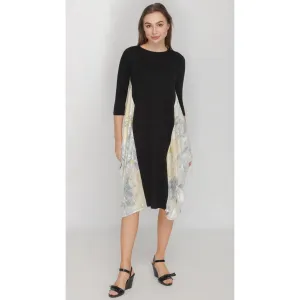 Georgiana Dress Black Neutral Scribble