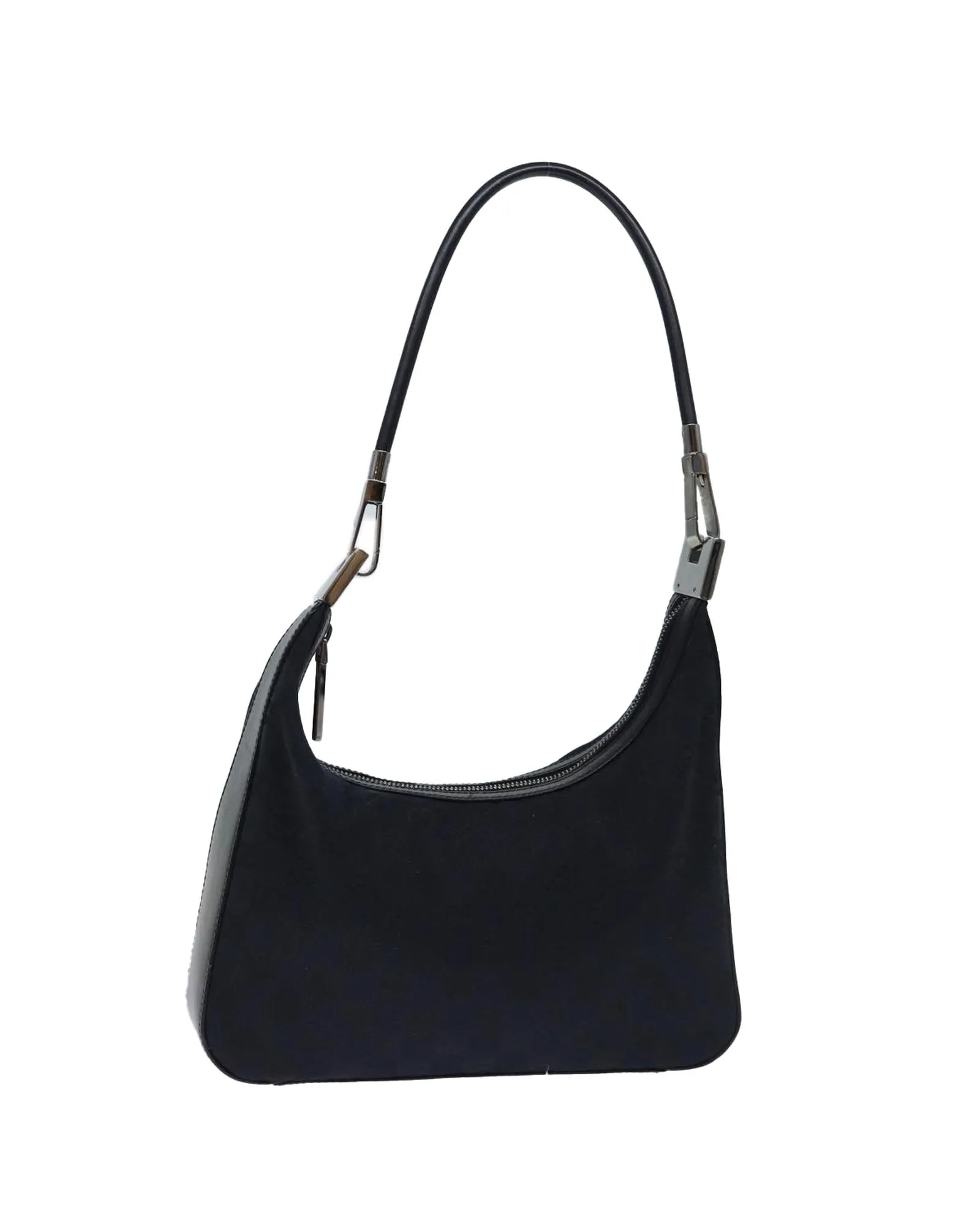 GG Canvas Shoulder Bag with Shoulder Drop of 20cm - Black