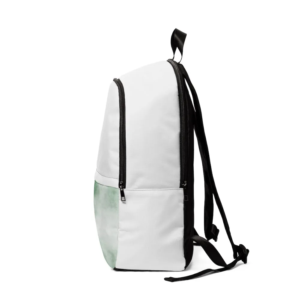 Green Clouds Unisex Fabric Backpack