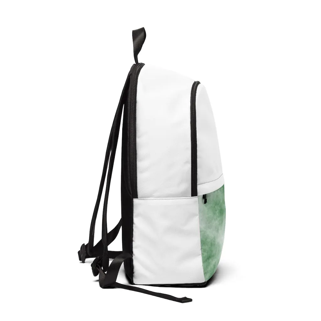 Green Clouds Unisex Fabric Backpack