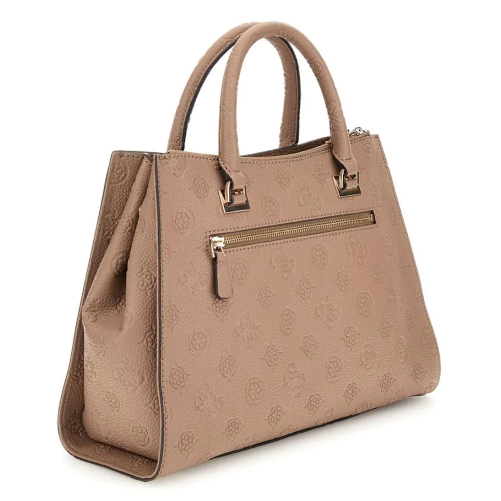 Guess Cresida Dark Taupe Satchel