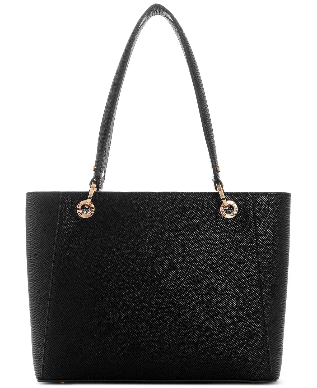 GUESS Small Tote Zip Bag with Double Top Compartment GUESS, Black