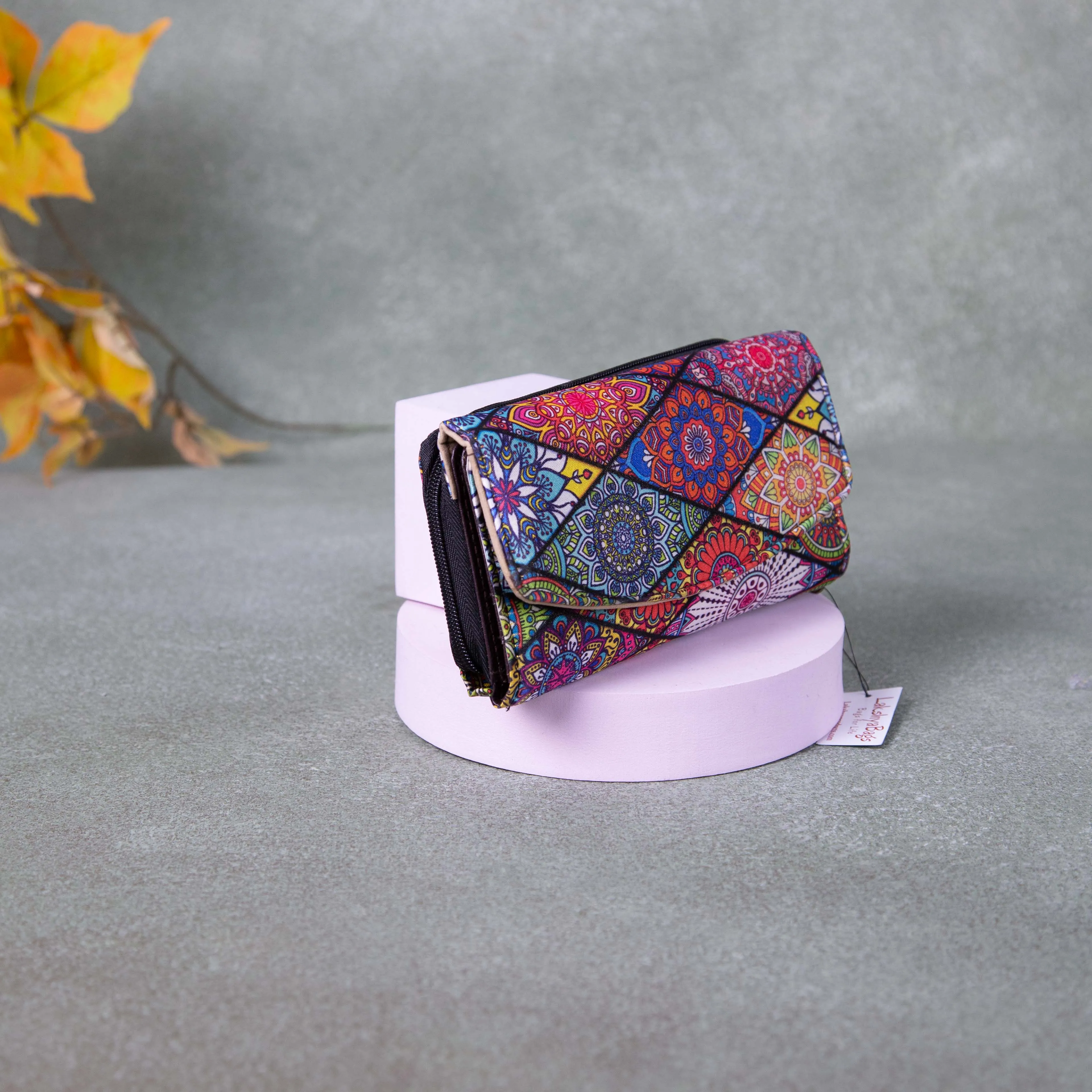 Handmade Wallets - Classic Multi-Colour with Big Diamond  Design