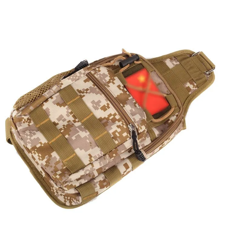 High Quality Outdoor Camouflage Canvas Tactical Chest Bag Diagonal Casual Shoulder Bag Camouflage Canvas Bag Waterproof