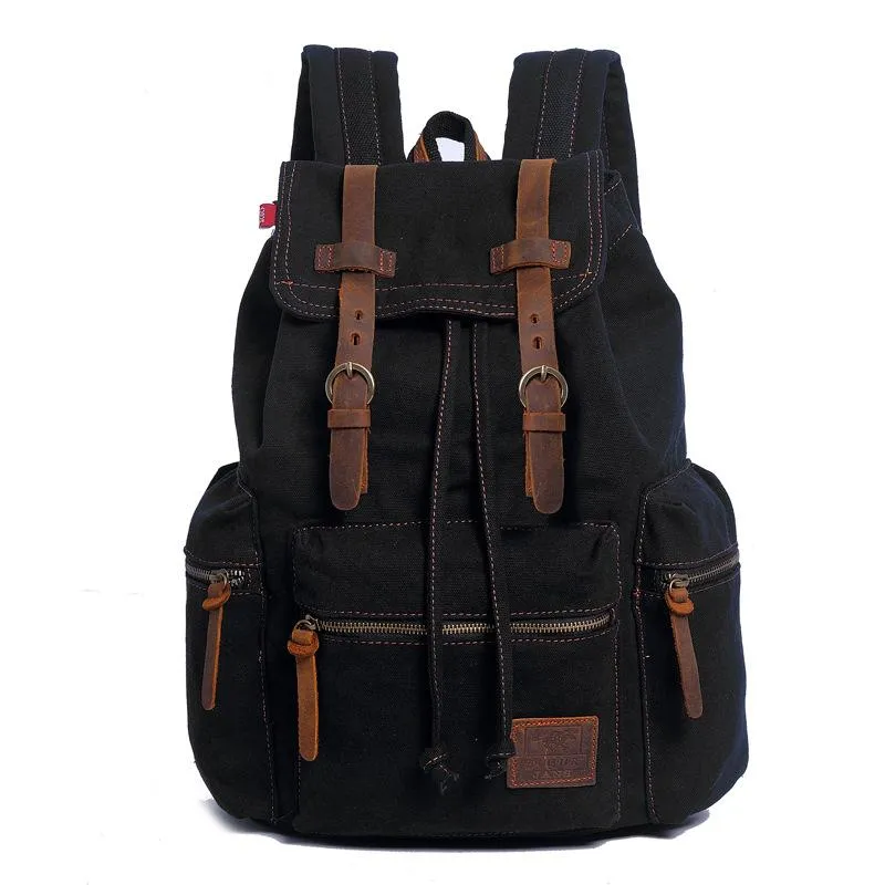 Hight Quality Casual Canvas Retro Drawnstring Travel Backpack