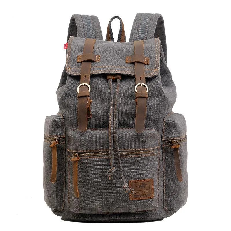 Hight Quality Casual Canvas Retro Drawnstring Travel Backpack