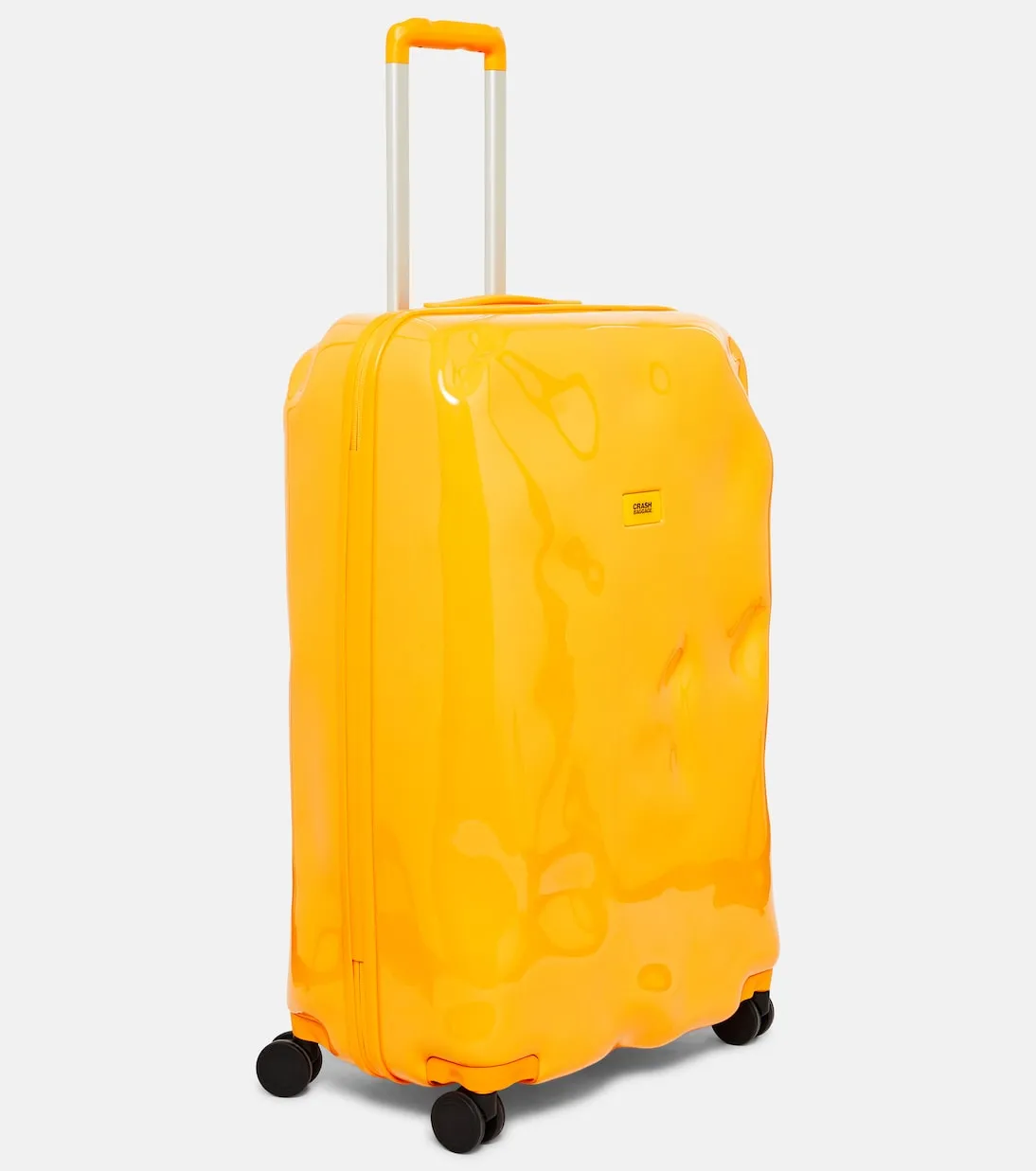 Icon large suitcase for check-in for flight Crash Baggage, orange