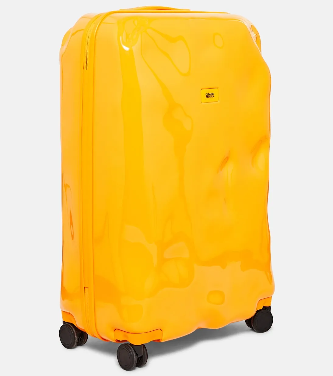 Icon large suitcase for check-in for flight Crash Baggage, orange