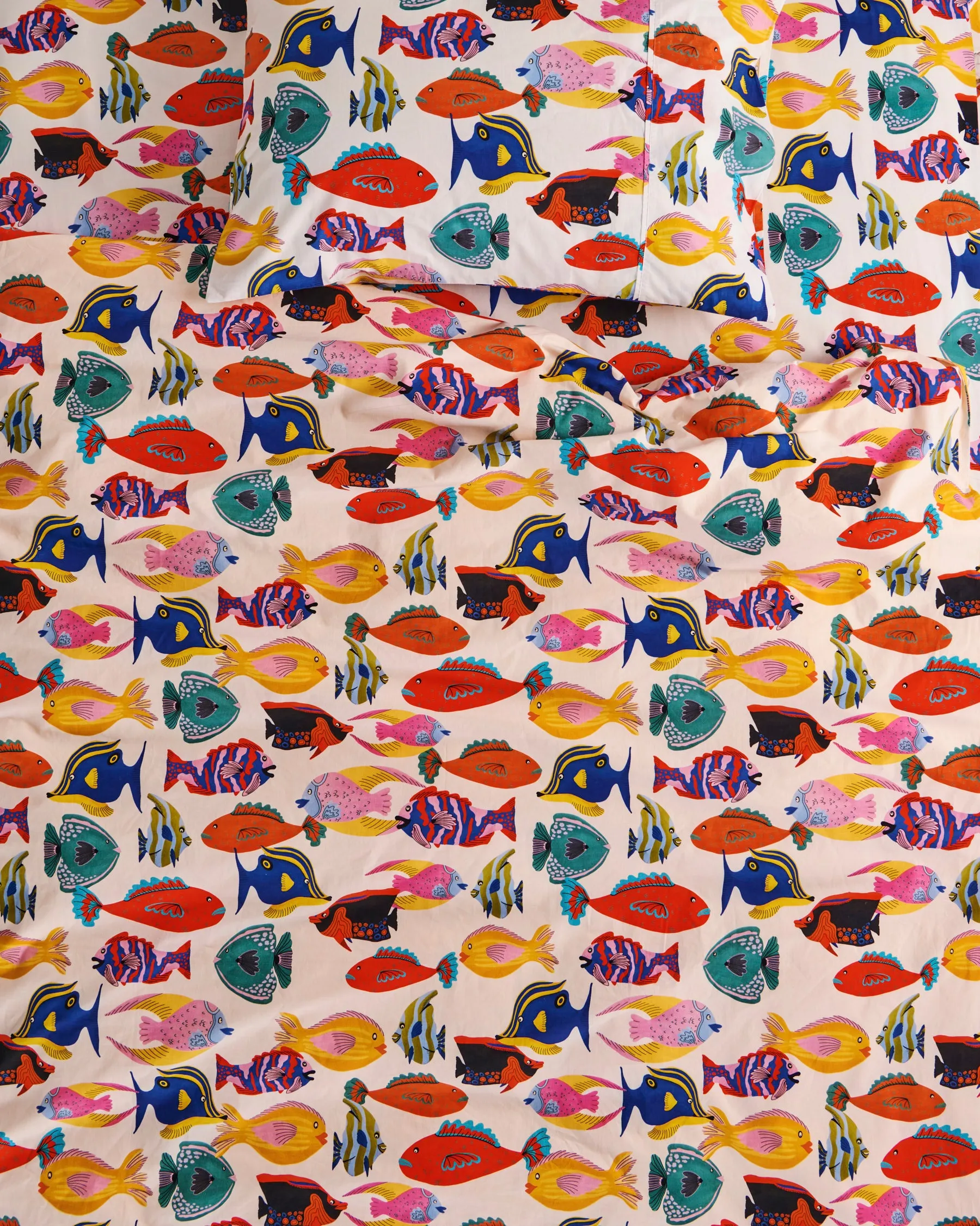 Kip & Co Fishy Business Organic Cotton Pillowcase