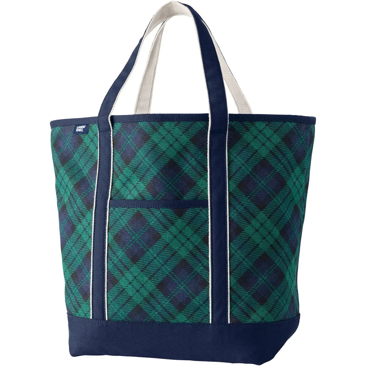 Lands' End Large Open Top Canvas Tote Bag