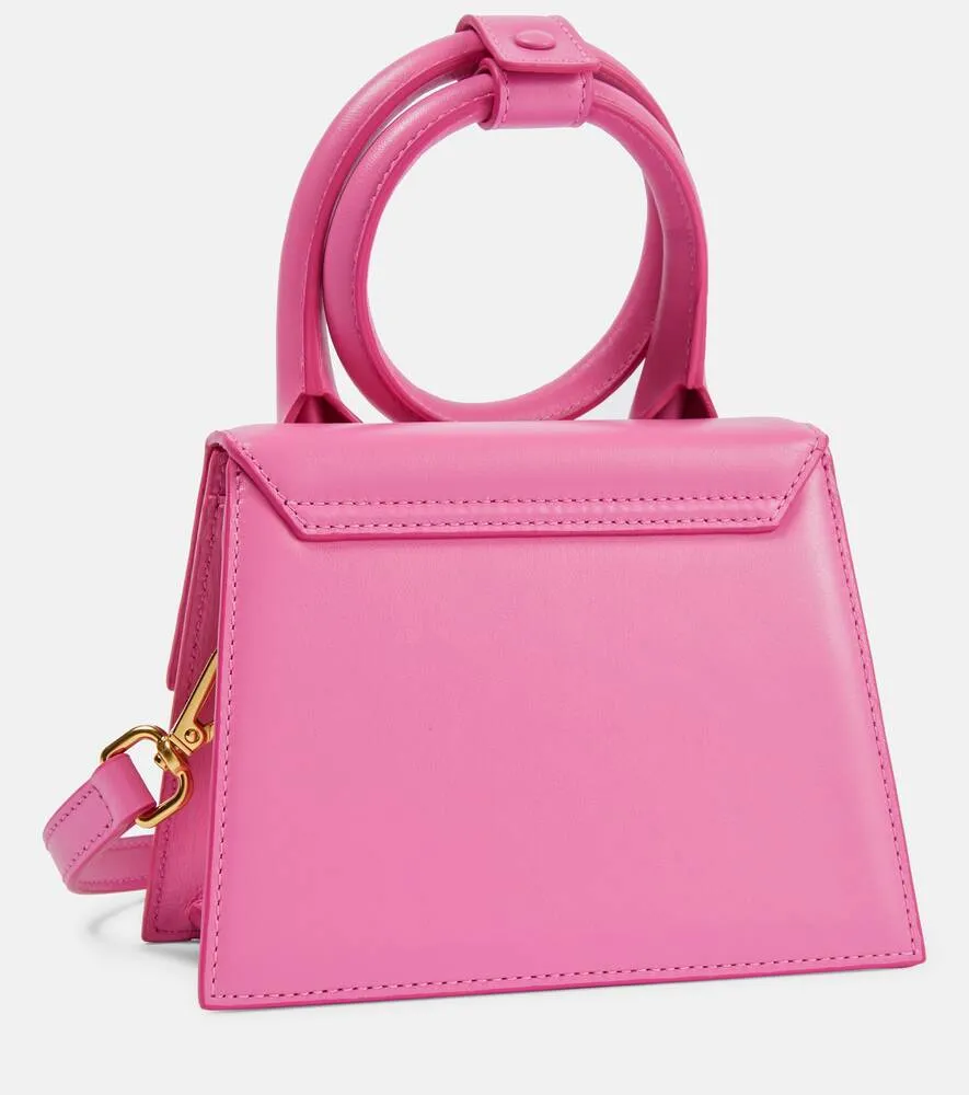 Le Chiquito Noeud Jacquemus leather tote bag, pink