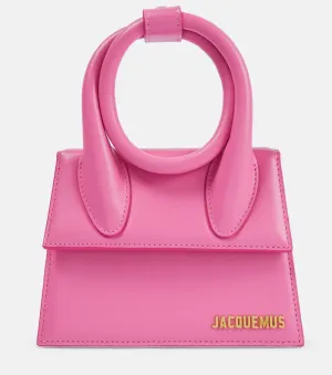 Le Chiquito Noeud Jacquemus leather tote bag, pink