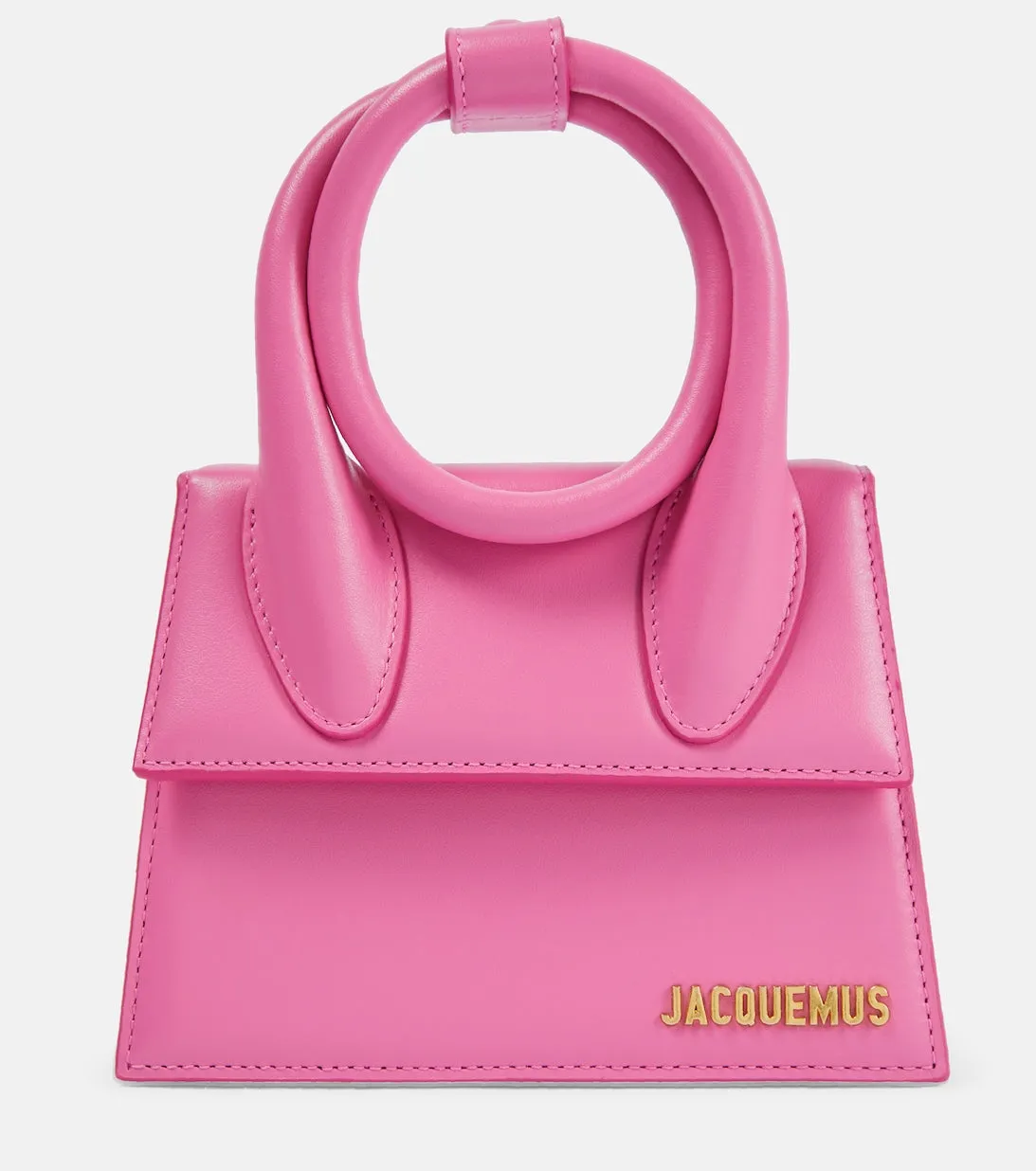 Le Chiquito Noeud Jacquemus leather tote bag, pink