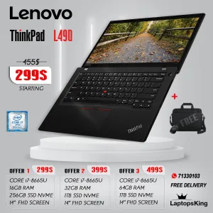 Lenovo Thinkpad L490 Core i7-8665u 14" Laptop Offers (Open Box)