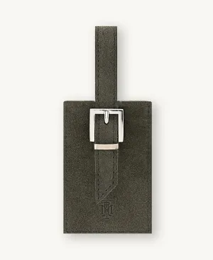 LUGGAGE TAG SUEDE DARK GREY