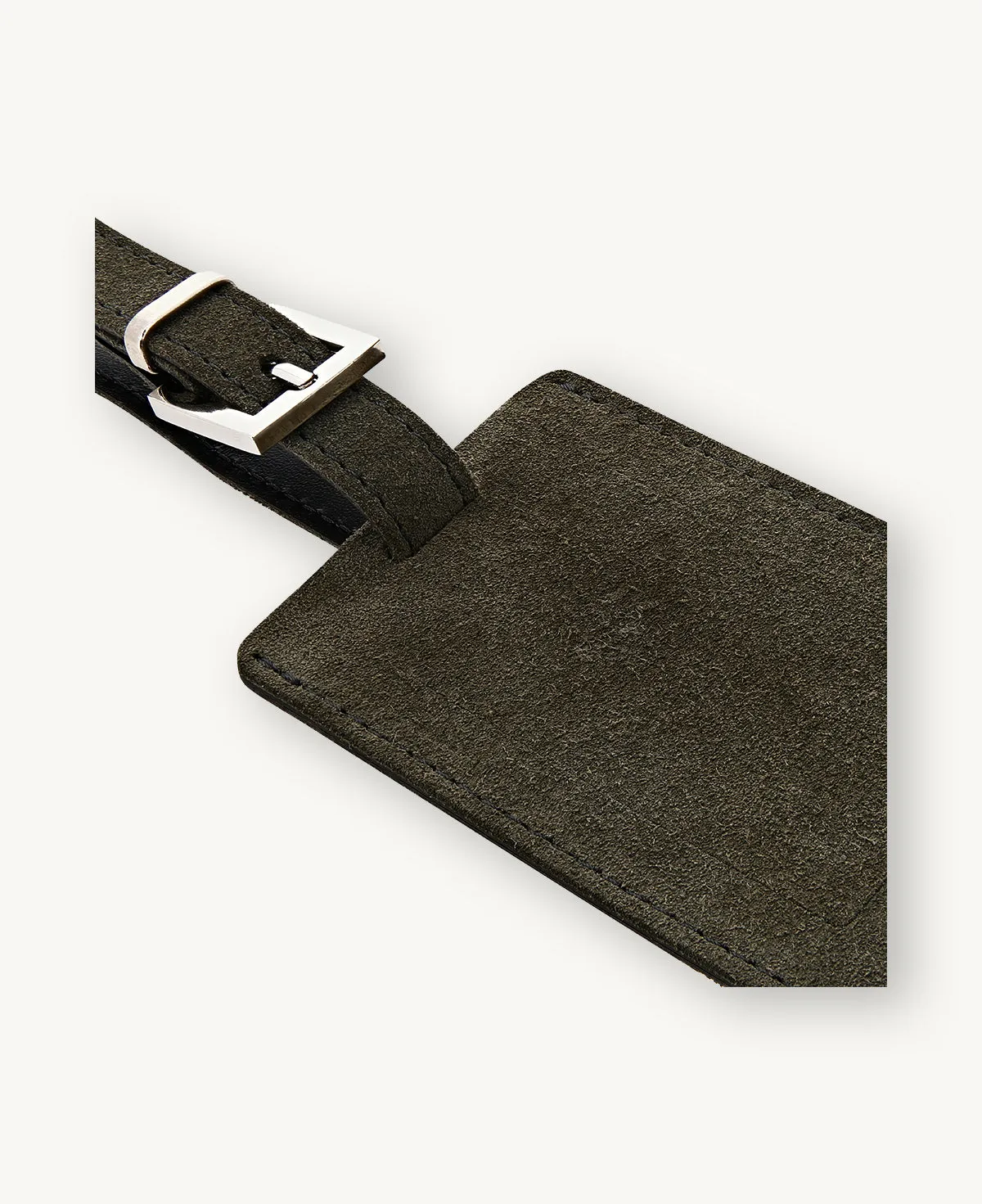 LUGGAGE TAG SUEDE DARK GREY