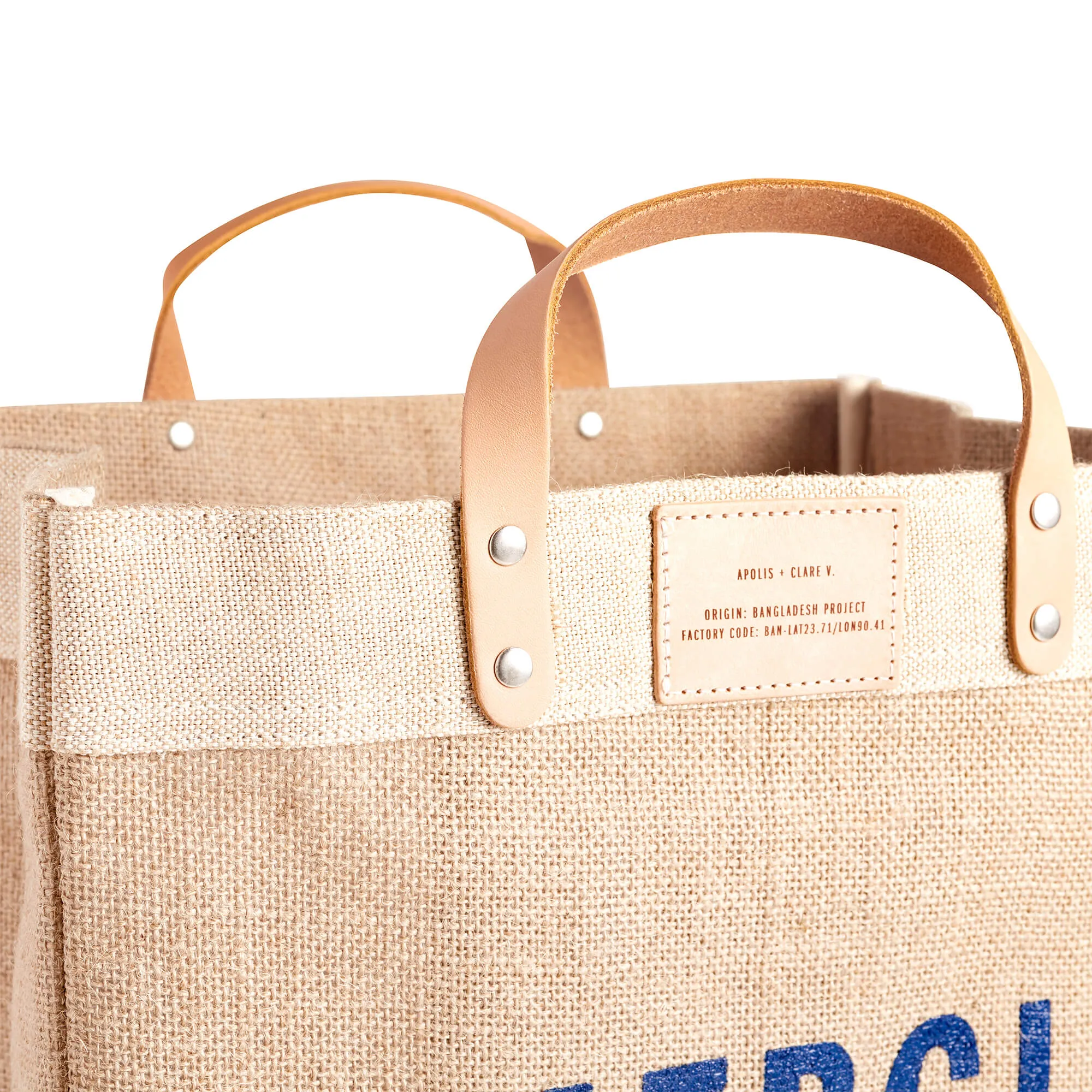 Market Bag in Natural for Clare V. “Merci Beau Coup”